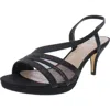 I. Miller Nannett Womens Glitter Slip-on Open-toe Heels In Black