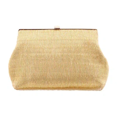 I. Miller Nilly Pleated Frame Evening Bag In Yellow