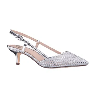 I. Miller Sama Womens Pointed Closed Toe Flat Heel Pumps In Silver
