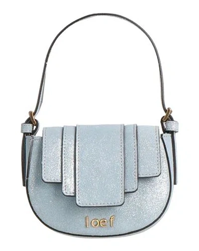 I Oe F Woman Handbag Sky Blue Size - Soft Leather