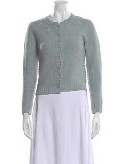 Pre-owned I Pezzi Dipinti Cashmere Crew Neck Sweater In Blue