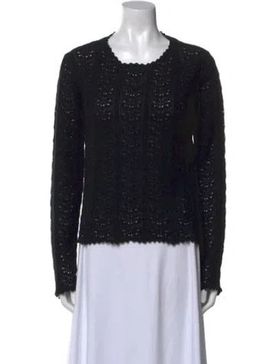 Pre-owned I Pezzi Dipinti Cashmere Scoop Neck Sweater In Black