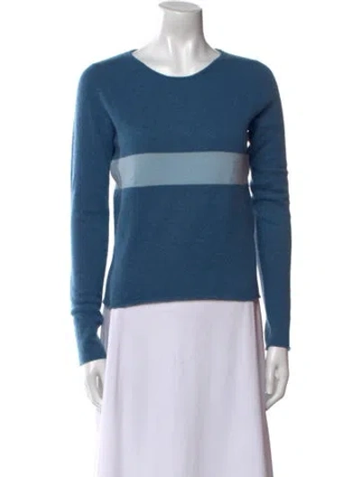 Pre-owned I Pezzi Dipinti Cashmere Striped Sweater In Blue