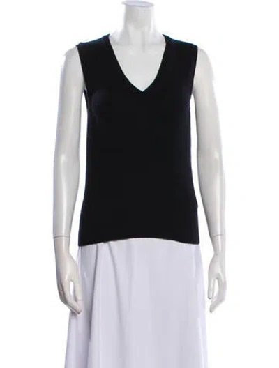 Pre-owned I Pezzi Dipinti Cashmere V-neck Sweater In Black