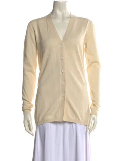 Pre-owned I Pezzi Dipinti Cashmere V-neck Sweater In Neutral