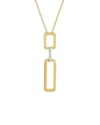I. Reiss 14k 0.04 Ct. Tw. Diamond Rectangle Pendant Necklaces