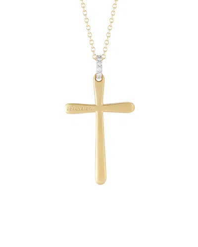 I. Reiss 14k Diamond Jerusalem Cross Necklace