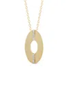 I. Reiss 14k 0.06 Ct. Tw. Diamond Small Open Oval Necklace