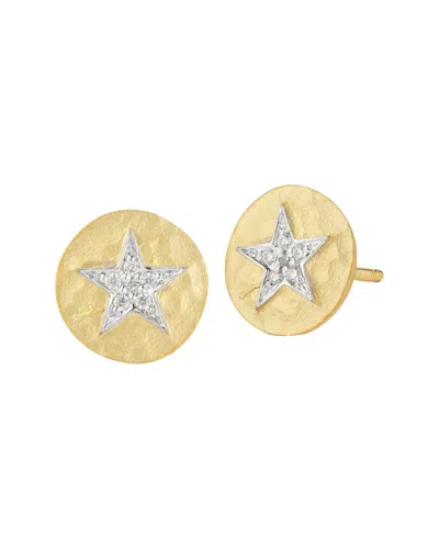I. Reiss 14k Diamond Stud Drop Earrings