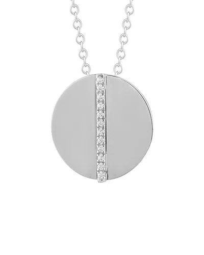I. Reiss 14k 0.07 Ct. Tw. Diamond Pendant Necklace In Silver