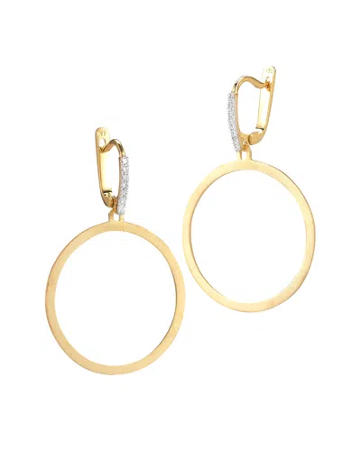 I. Reiss 14k 0.10 Ct. Tw. Diamond Circle Earrings