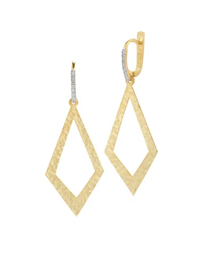 I. Reiss 14k 0.11 Ct. Tw. Diamond Dangling Earrings