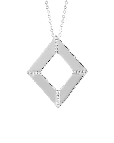 I. Reiss 14k 0.11 Ct. Tw. Diamond Pendant Necklace In Grey
