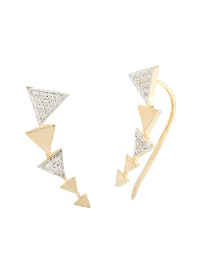 I. Reiss 14k 0.15 Ct. Tw. Diamond Climber Earrings In Gold