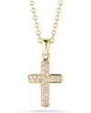 I. Reiss 14k 0.15 Ct. Tw. Diamond Cross Necklace