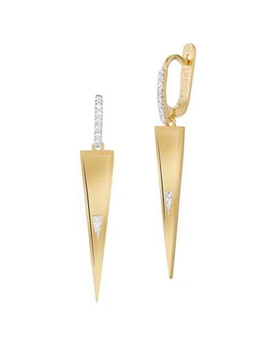 I. Reiss 14k 0.15 Ct. Tw. Diamond Earrings In Brown