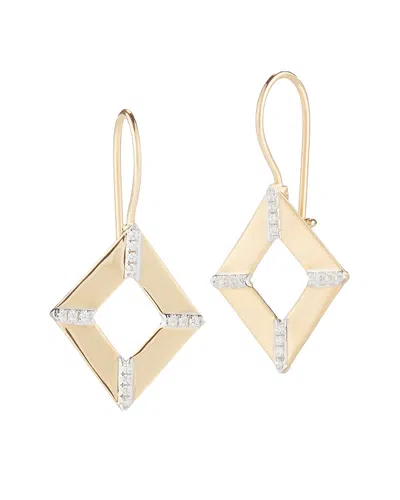 I. Reiss 14k 0.17 Ct. Tw. Diamond Dangling Earrings