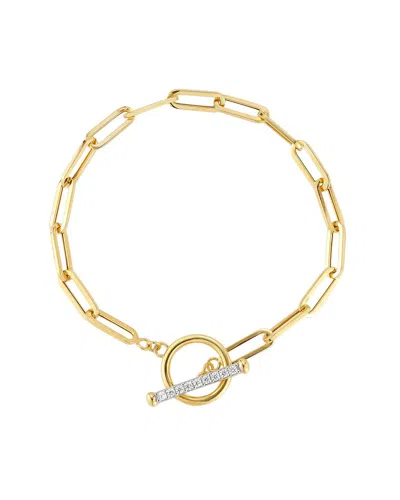 I. Reiss 14k 0.18 Ct. Tw. Diamond Open Link Bracelets In Gold