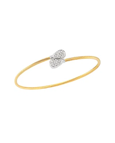 I. Reiss 14k 0.18 Ct. Tw Diamond Wire Bangle