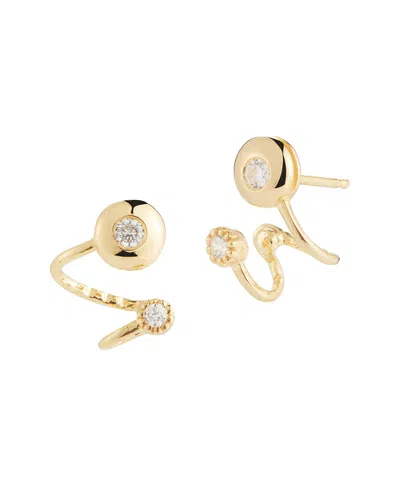 I. Reiss 14k 0.20 Ct. Tw. Diamond Front-back Earrings