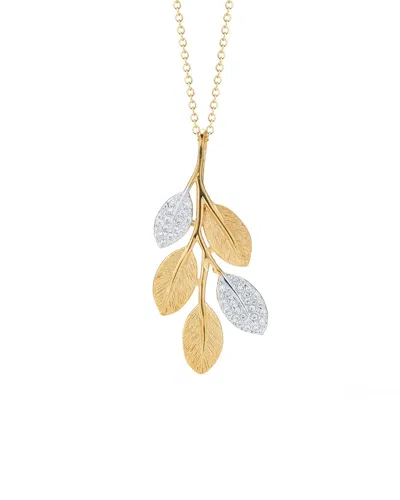 I. Reiss 14k 0.21 Ct. Tw. Diamond Pendant Necklace In Silver