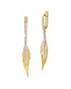 I. REISS I. REISS 14K 0.25 CT. TW. DIAMOND LEAF DANGLE EARRINGS