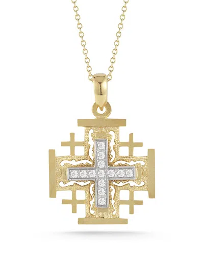 I. Reiss 14k 0.09 Ct. Tw. Diamond Pendant Necklace In Brown