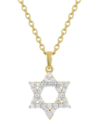 I. Reiss 14k 0.36 Ct. Tw. Diamond Star Of David Necklace In Gold