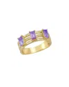 I. Reiss 14k 0.96 Ct. Tw. Diamond & Amethyst Cocktail Ring