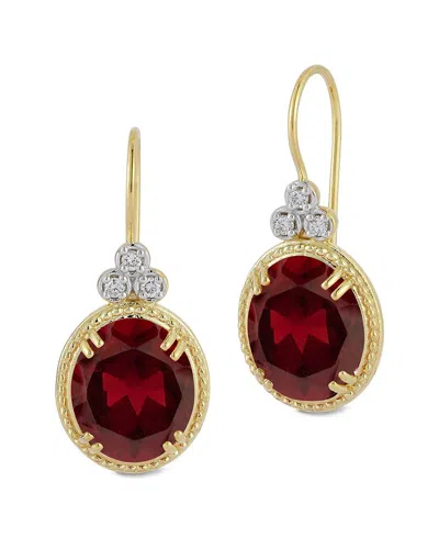 I. Reiss 14k 10.48 Ct. Tw. Diamond & Garnet Drop Earrings In Gold
