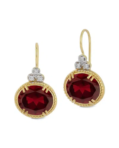 I. Reiss 14k 10.49 Ct. Tw. Diamond & Garnet Earrings In Red