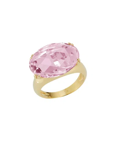 I. Reiss 14k 10.70 Ct. Tw. Diamond & Rose Quartz Cocktail Ring In Gold