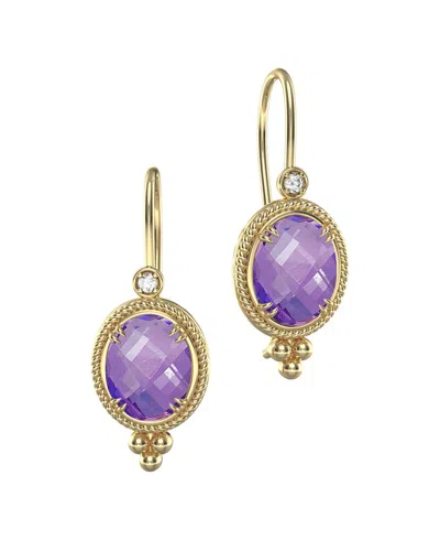 I. Reiss 14k 10.77 Ct. Tw. Diamond & Amethyst Drop Earrings