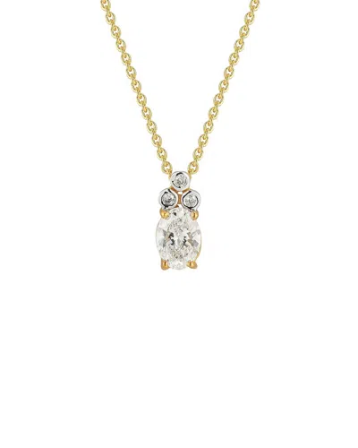 I. Reiss 14k 1.08 Ct. Tw. Lab-grown Diamond Pendant Slide Necklace In Transparent