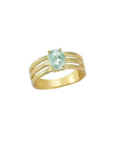 I. Reiss 14k 1.10 Ct. Tw. Green Amethyst Cocktail Ring In Gold