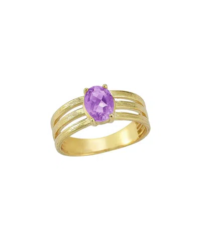 I. Reiss 14k 1.14 Ct. Tw. Diamond & Amethyst Cocktail Ring In Gold