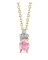 I. Reiss 14k 1.16 Ct. Tw. Diamond & Rose Quartz Necklace