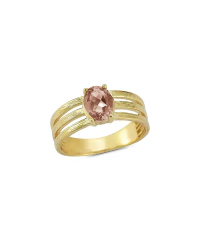 I. Reiss 14k 1.17 Ct. Tw. Diamond & Smokey Topaz Cocktail Ring