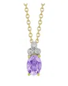I. Reiss 14k 1.19 Ct. Tw. Diamond & Amethyst Necklace