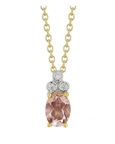 I. Reiss 14k 1.22 Ct. Tw. Diamond & Smokey Topaz Necklace
