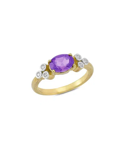 I. Reiss 14k 1.23 Ct. Tw. Diamond & Amethyst Cocktail Ring In Gold