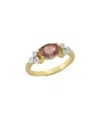 I. Reiss 14k 1.26 Ct. Tw. Diamond & Smokey Topaz Cocktail Ring