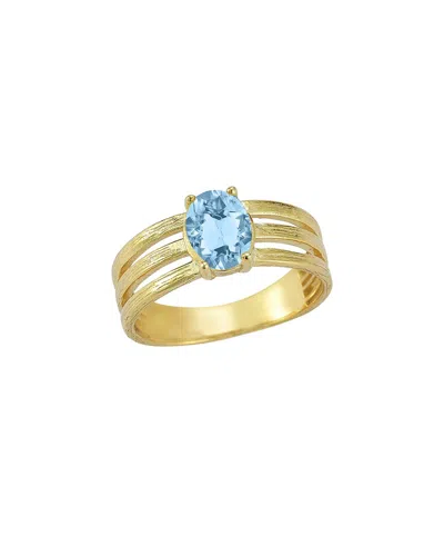 I. Reiss 14k 1.50 Ct. Tw. Diamond & Blue Topaz Cocktail Ring In Gold