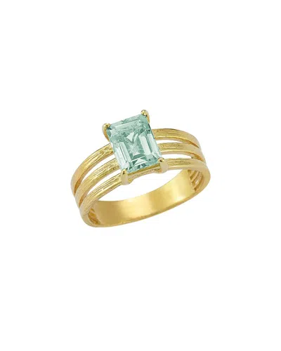 I. Reiss 14k 1.50 Ct. Tw. Green Amethyst Cocktail Ring In Gold
