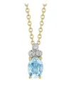 I. Reiss 14k 1.55 Ct. Tw. Diamond & Blue Topaz Necklace