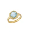 I. Reiss 14k 1.75 Ct. Tw. Diamond & Blue Topaz Cocktail Ring