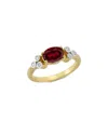 I. Reiss 14k 1.75 Ct. Tw. Diamond & Garnet Cocktail Ring