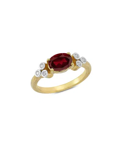 I. Reiss 14k 1.75 Ct. Tw. Diamond & Garnet Cocktail Ring