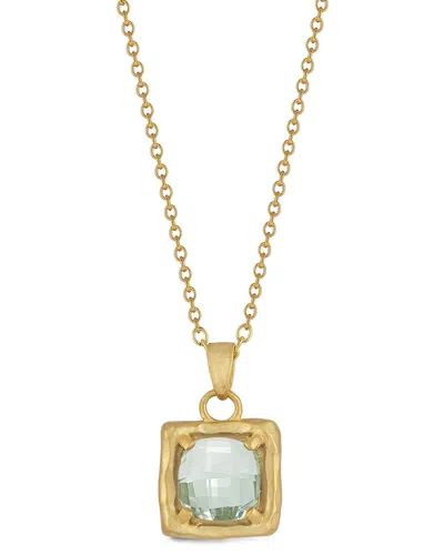 I. Reiss 14k 1.75 Ct. Tw. Green Amethyst Necklace In Brown