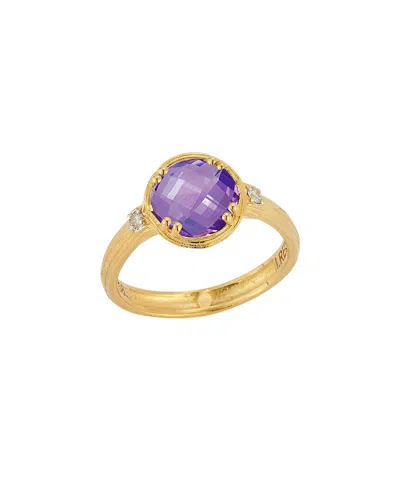 I. Reiss 14k 1.80 Ct. Tw. Diamond & Amethyst Cocktail Ring